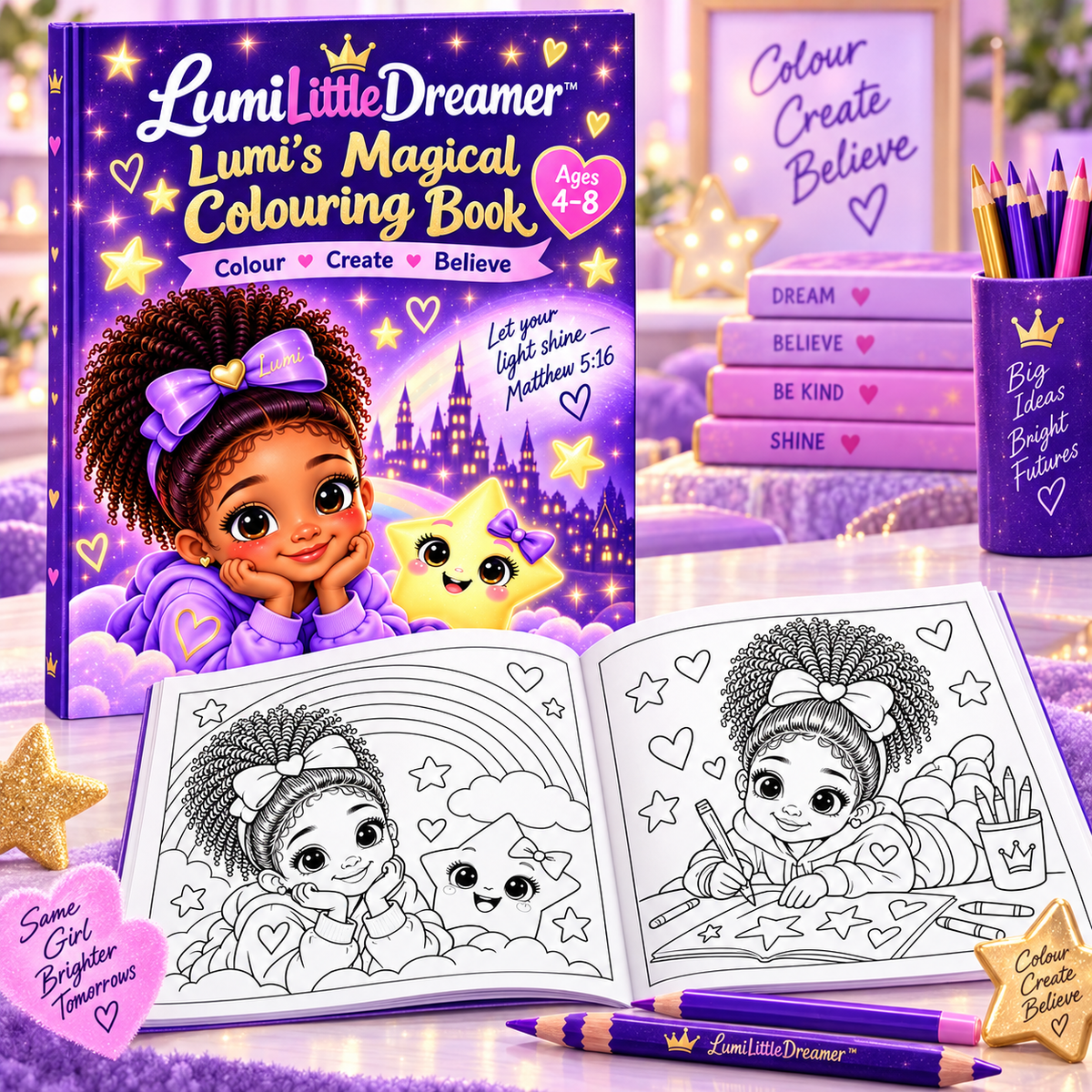 Lumi’s Magical Colouring Book – 50 Faith-Filled Pictures for Little Dreamers
