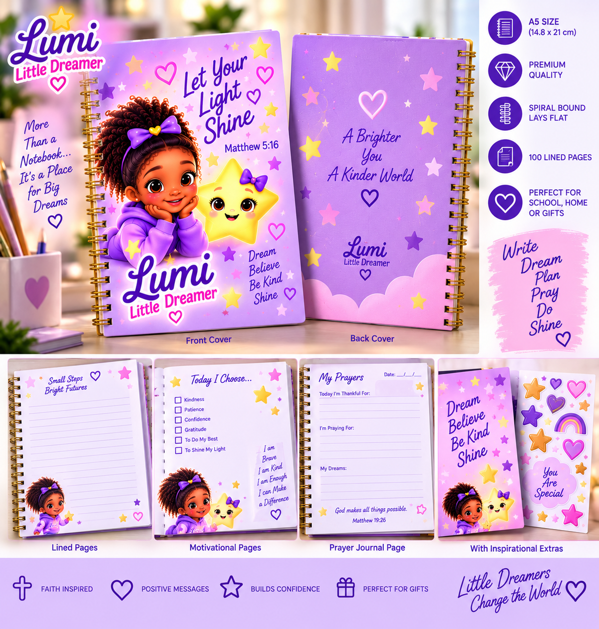 Lumi Little Dreamer™ Faith & Confidence Journal for Kids